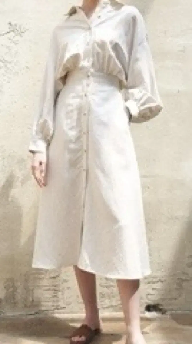 패브릭컬러지 robe trench dress(새상품)